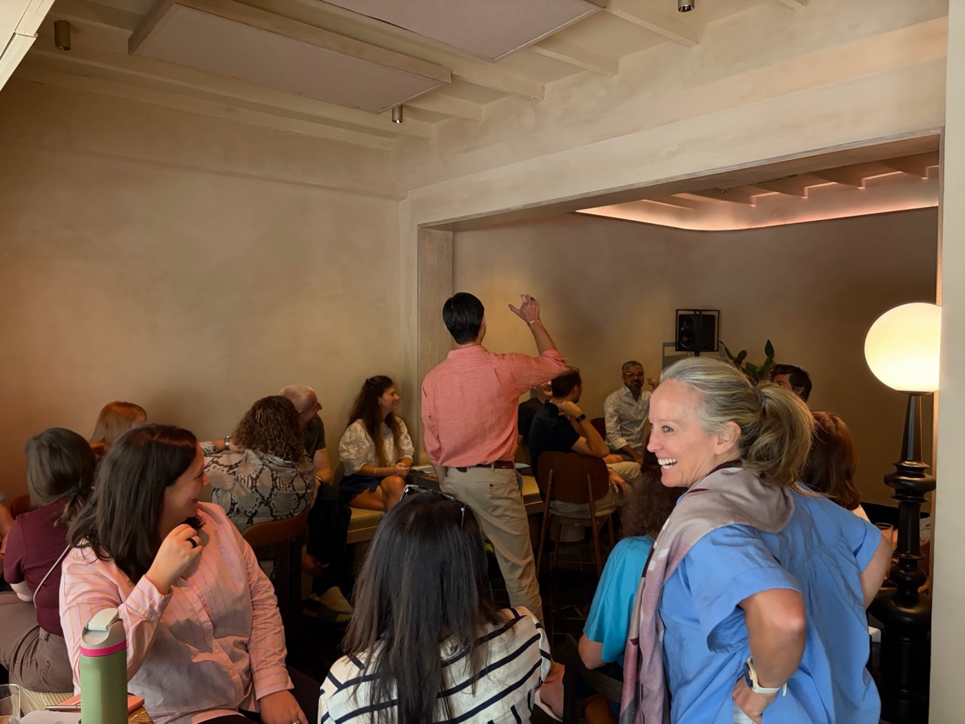 A team workshop in the main room on the ground floor